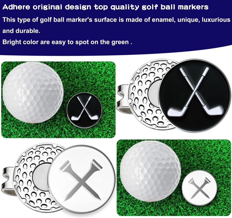 Adhere Golf Ball Markers Personlized Logo Enamel with A Strong Magnetic Hat Clips A Premium Golf Gifts for Golfer - Image 4